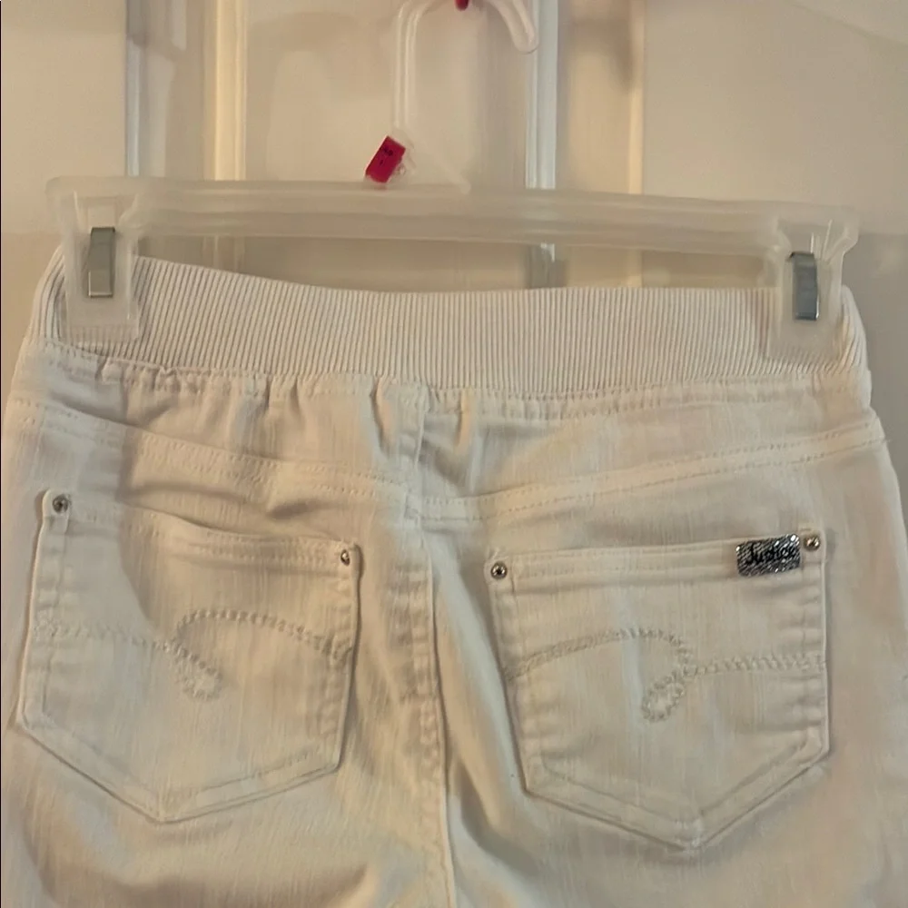 Justice Vintage Girls White Tie Casual Shorts